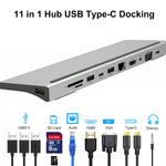 Load image into Gallery viewer, 11-in-1 USB C Hub Laptop Docking Station
