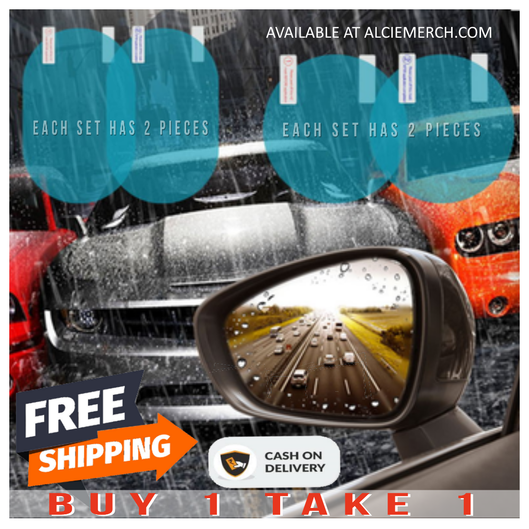 Car Rearview Mirror Waterproof Sticker Window Transparent Film Anti-fog & Anti-glare Window Foil