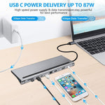 Load image into Gallery viewer, 11-in-1 USB C Hub Laptop Docking Station
