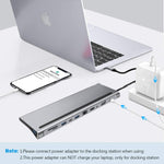 Load image into Gallery viewer, 11-in-1 USB C Hub Laptop Docking Station
