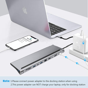 11-in-1 USB C Hub Laptop Docking Station