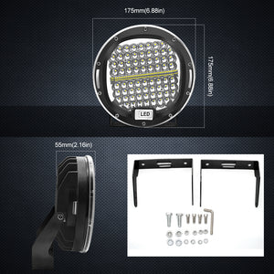 LED Pods Light Bar 4inch Round for Truck SUV ATV Tractor Boat