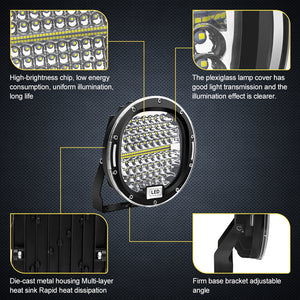 LED Pods Light Bar 4inch Round for Truck SUV ATV Tractor Boat