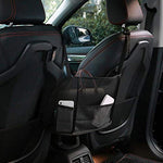 Load image into Gallery viewer, JoaSinc Car Net Pocket, Car Mesh Organizer, Seat Back Net Bag Handbag Holder Between Car Seat Storage, Driver Storage Netting Pouch (Black with Pocket)
