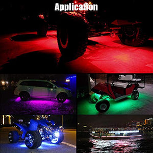 LED Under Car Lights Kit 4Pcs