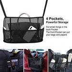 Load image into Gallery viewer, JoaSinc Car Net Pocket, Car Mesh Organizer, Seat Back Net Bag Handbag Holder Between Car Seat Storage, Driver Storage Netting Pouch (Black with Pocket)
