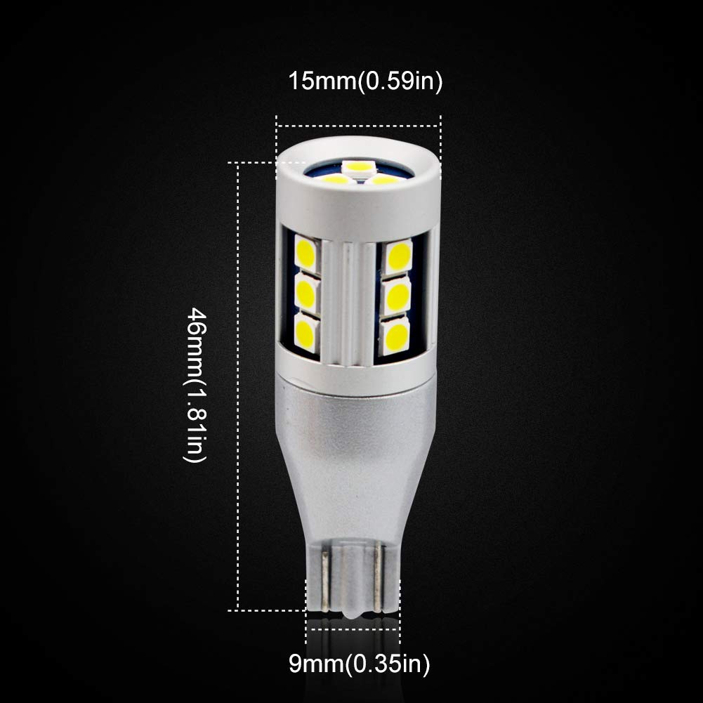 LED Backup Light Bulbs Extremely Bright Chipsets 3030 15-SMD LED