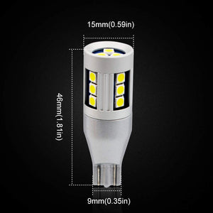 LED Backup Light Bulbs Extremely Bright Chipsets 3030 15-SMD LED