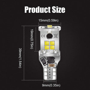 T15 LED Bulbs W16W White 10-SMD 2835 LED 921 912 906
