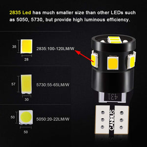 LED Light Bulb Canbus Error Free 168 W5W T10 LED Bulb White 6000K 501