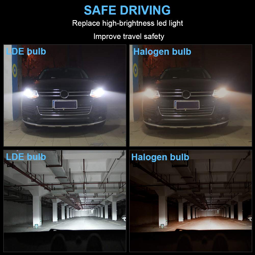 LED Headlight Kit Bulb H8 H9 9000LM 6500K