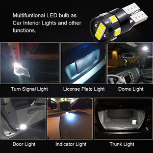 LED Light Bulb Canbus Error Free 168 W5W T10 LED Bulb White 6000K 501