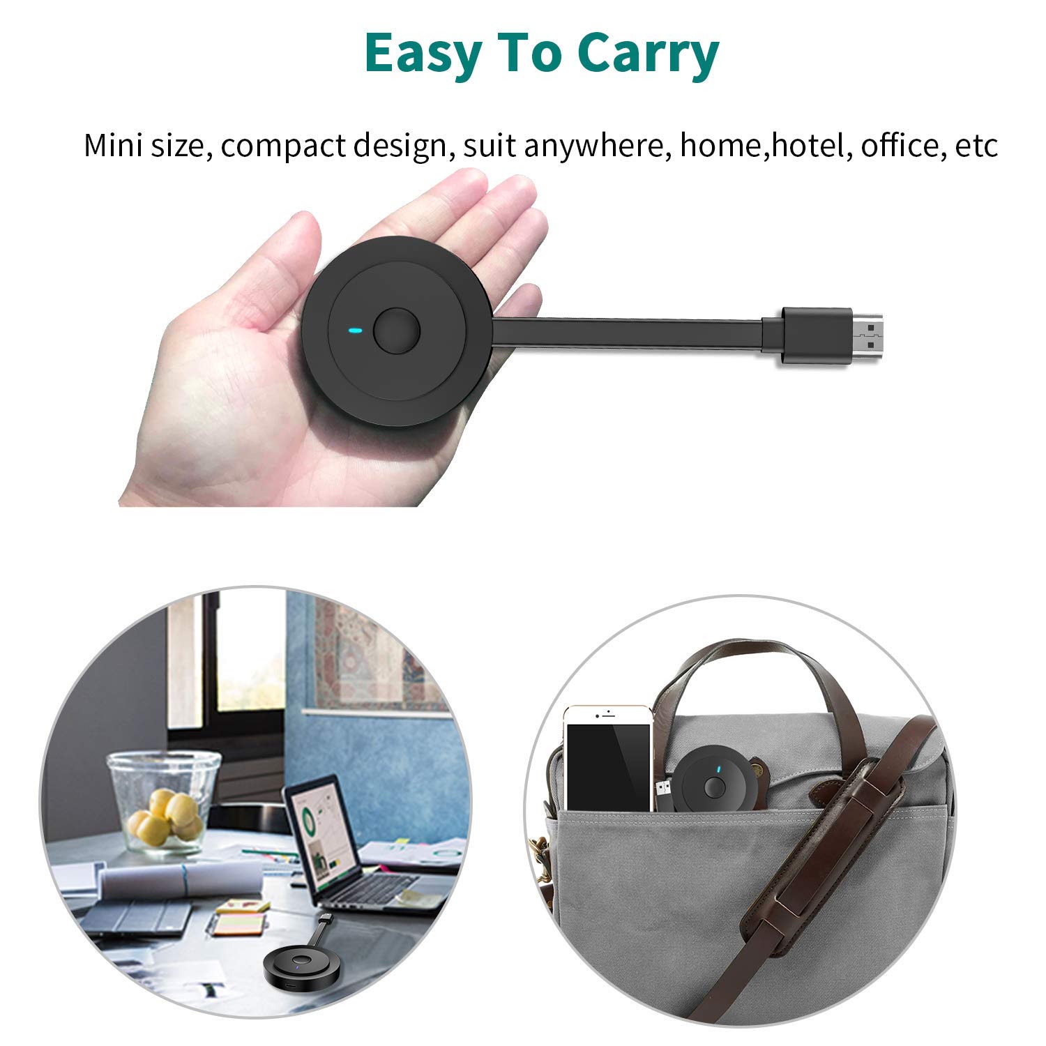 TV Wireless HDMI Encryption Screen Projection Receiver 2.4G Wifi 2K For Android IOS Mac