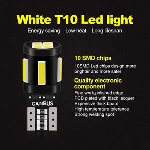 LED Canbus T10 Bulbs 501 W5W 194 6SMD 7020 LED