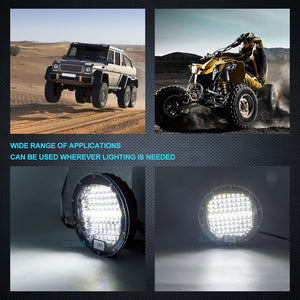 LED Pods Light Bar 4inch Round for Truck SUV ATV Tractor Boat