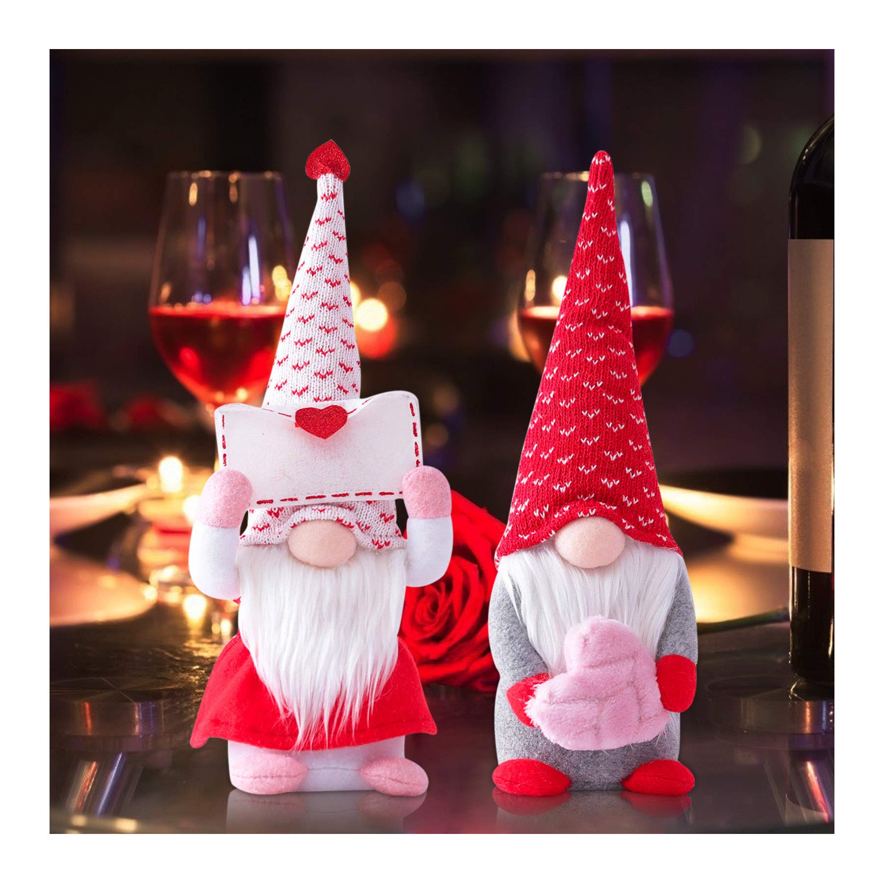 Handcrafted Plush Gnome Dolls Family For Valentine's Day Confession Gift