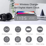 Load image into Gallery viewer, Alarm Clock Wireless Charging &amp; Digital Thermometer
