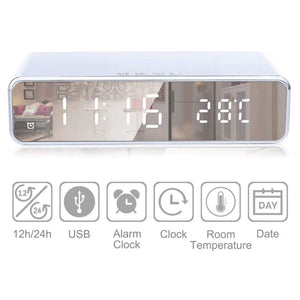 Alarm Clock Wireless Charging & Digital Thermometer