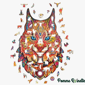 🐺Puzzle animal en bois