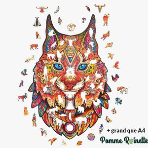 🐺Puzzle animal en bois
